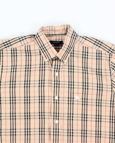 Vintage Burberry Nova Check Long Sleeve Shirt - M