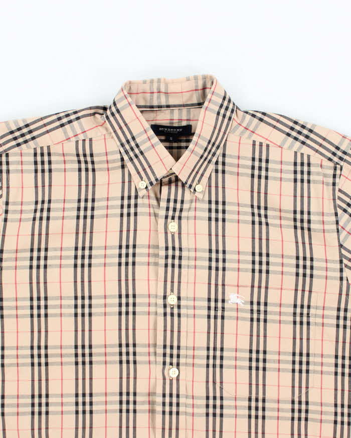 Vintage Burberry Nova Check Long Sleeve Shirt - M
