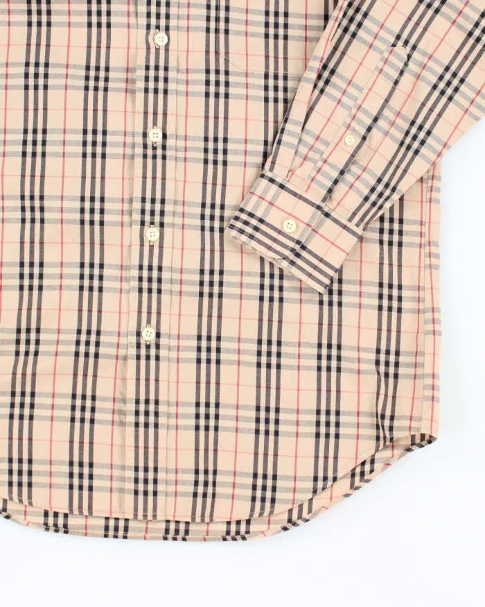 Vintage Burberry Nova Check Long Sleeve Shirt - M