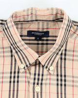 Vintage Burberry Nova Check Long Sleeve Shirt - M