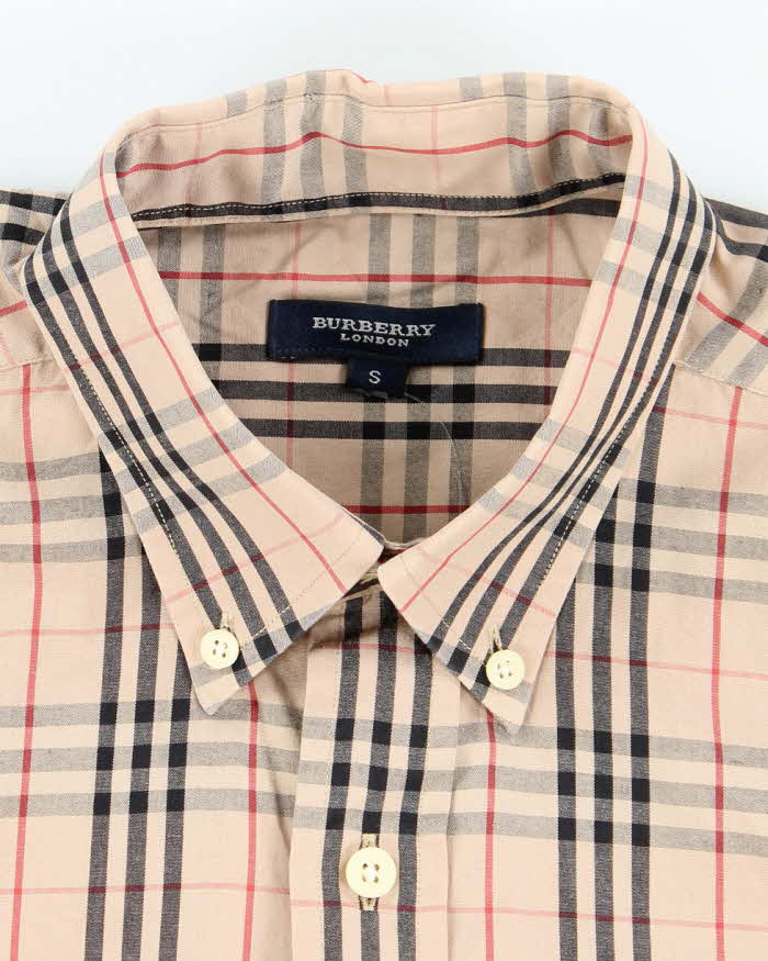 Vintage Burberry Nova Check Long Sleeve Shirt - M