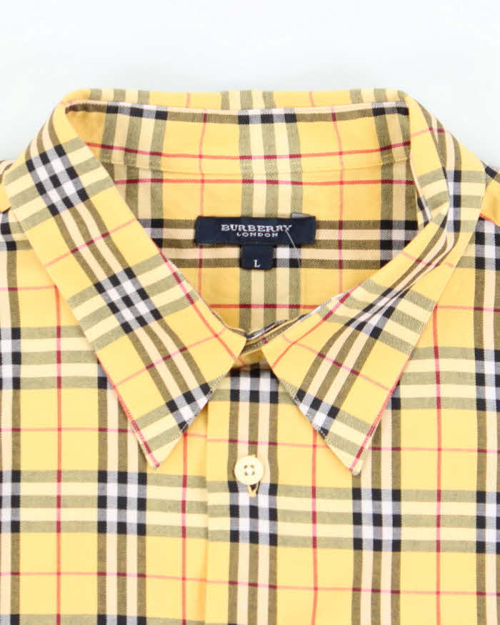Vintage Burberry Nova Check Long Sleeve Shirt - L