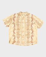 Vintage Tommy Bahama Pattern Silk Shirt - XL