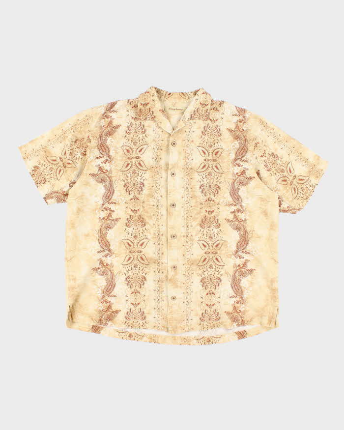 Vintage Tommy Bahama Pattern Silk Shirt - XL