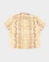 Vintage Tommy Bahama Pattern Silk Shirt - XL