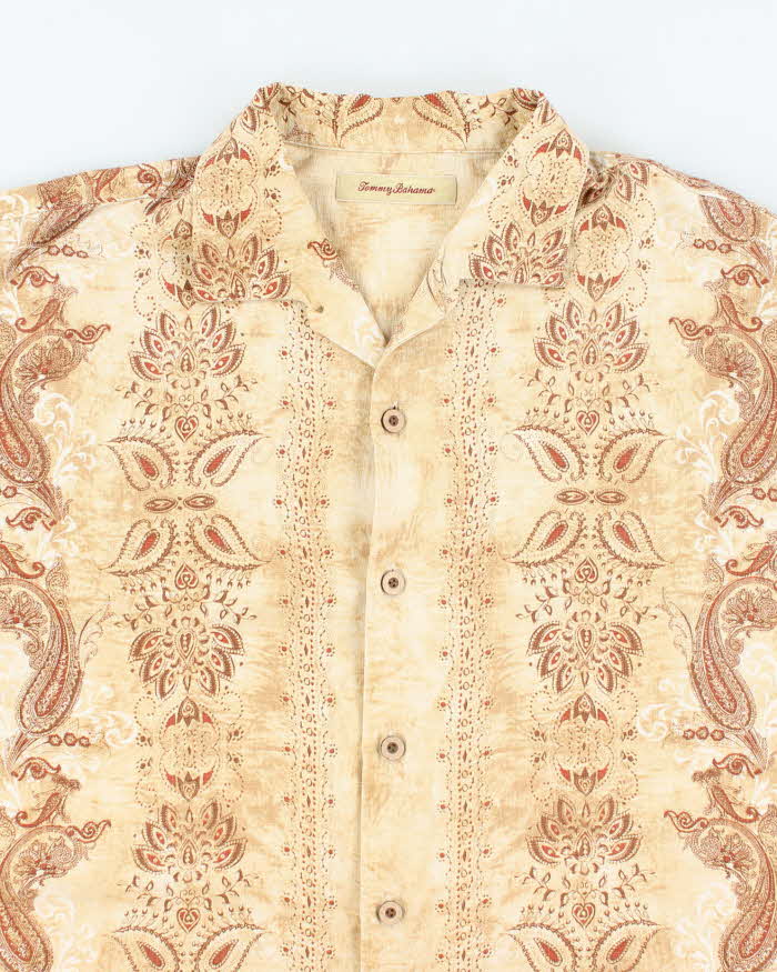 Vintage Tommy Bahama Pattern Silk Shirt - XL