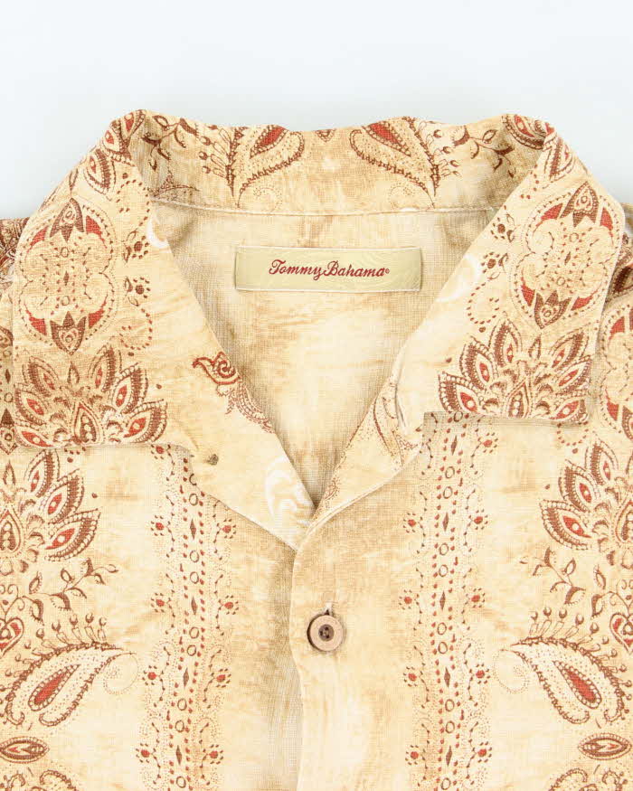 Vintage Tommy Bahama Pattern Silk Shirt - XL
