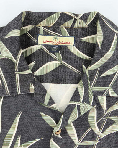 Vintage Tommy Bahama All Over Leaf Print Hawaiian Shirt - L