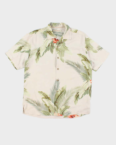 Vintage Tommy Bahama Embossed Silk Hawaiian Shirt - S