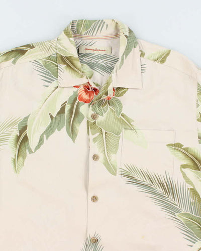 Vintage Tommy Bahama Embossed Silk Hawaiian Shirt - S