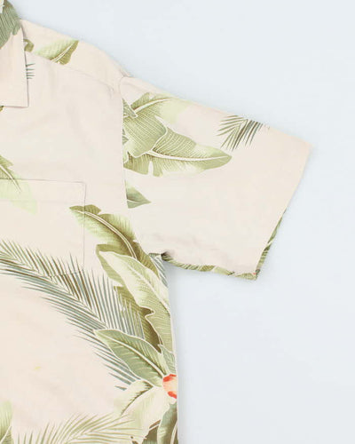 Vintage Tommy Bahama Embossed Silk Hawaiian Shirt - S