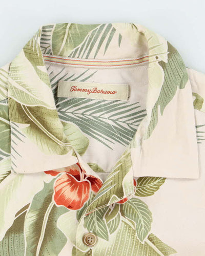 Vintage Tommy Bahama Embossed Silk Hawaiian Shirt - S
