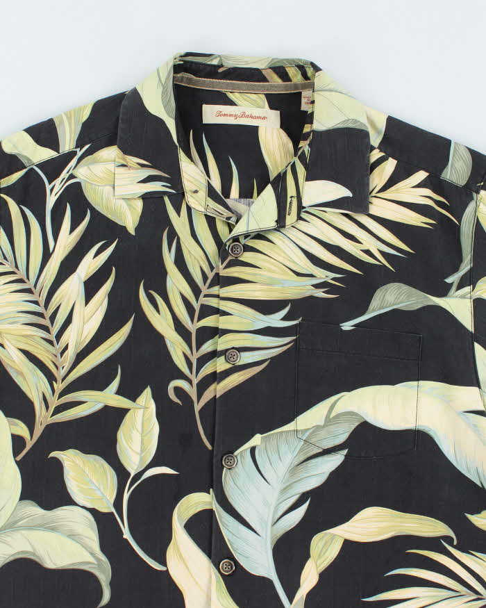 Vintage Tommy Bahama Oversized All Over Print Silk Hawaiian Shirt - S