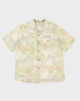 Vintage 2000's Tommy Bahama Silk Floral Print Hawaiian Shirt - L