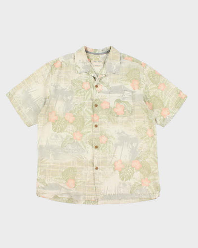 Vintage 2000's Tommy Bahama Silk Floral Print Hawaiian Shirt - L