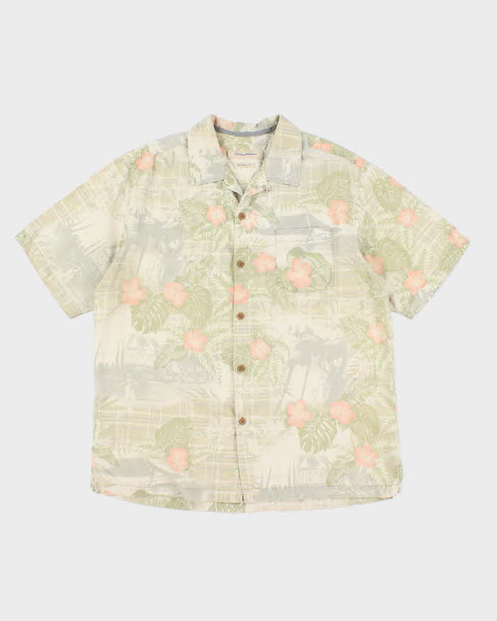 Vintage 2000's Tommy Bahama Silk Floral Print Hawaiian Shirt - L