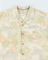 Vintage 2000's Tommy Bahama Silk Floral Print Hawaiian Shirt - L