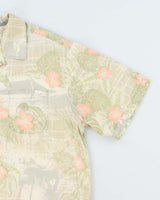 Vintage 2000's Tommy Bahama Silk Floral Print Hawaiian Shirt - L