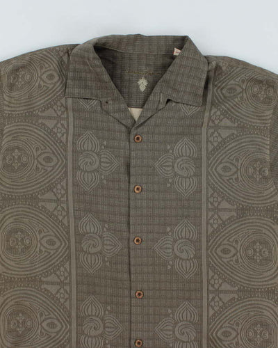 Vintage Tommy Bahama Patterned Silk Hawaiian Shirt - XL