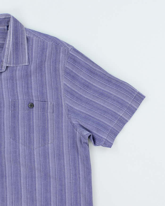 Vintage Tommy Bahama Oversized Striped Hawaiian Shirt - XL