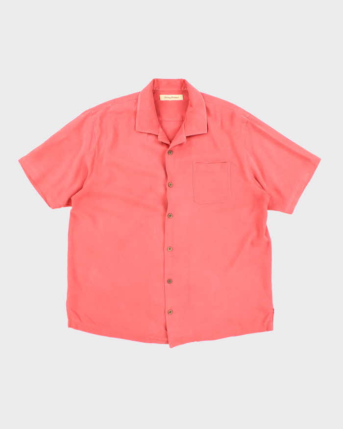 Vintage Tommy Bahama Pink Oversized Silk Shirt - XL