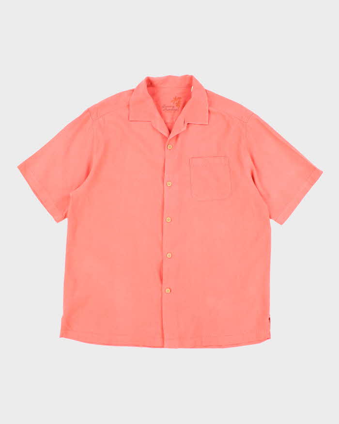 Vintage Tommy Bahama Pink Oversized Silk Shirt - L