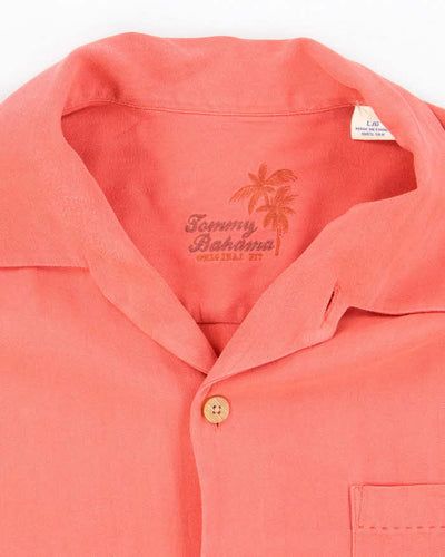 Vintage Tommy Bahama Pink Oversized Silk Shirt - L