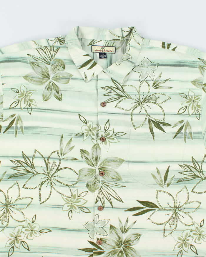 Vintage 90's Tommy Bahama All Over Print Floral Hawaiian Shirt - XL