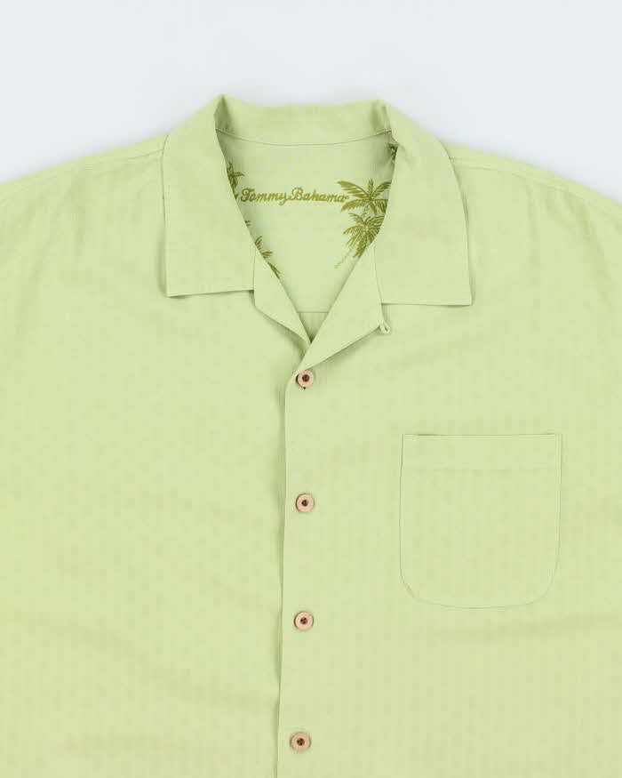 Vintage Tommy Bahama Embossed Striped Hawaiian Shirt - L