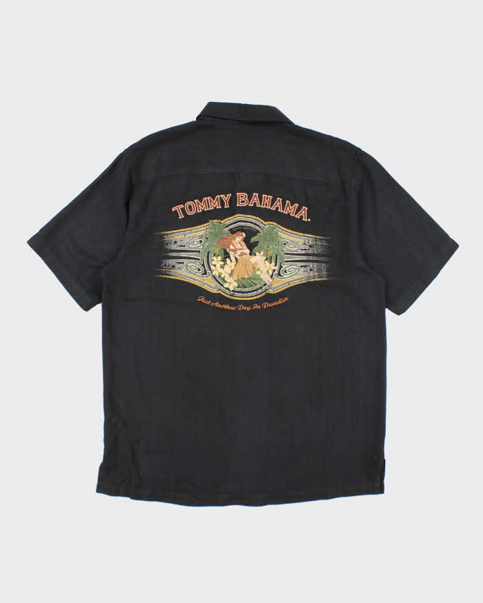 Vintage Tommy Bahama Embroidered Flowers Hawaiian Shirt - S