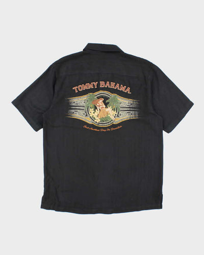 Vintage Tommy Bahama Embroidered Flowers Hawaiian Shirt - S