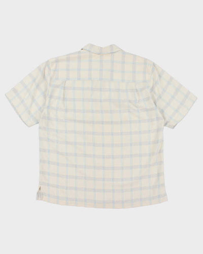 Vintage Tommy Bahama Checked Silk Hawaiian Shirt - L