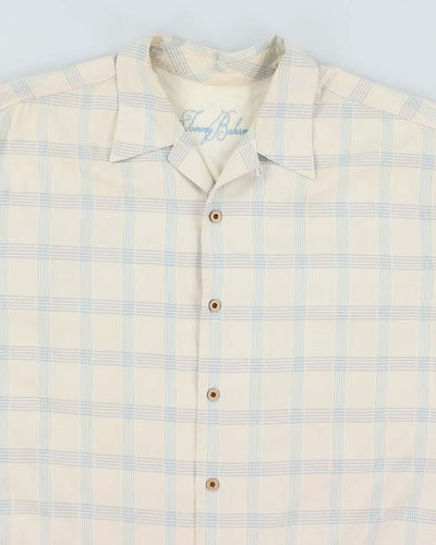 Vintage Tommy Bahama Checked Silk Hawaiian Shirt - L