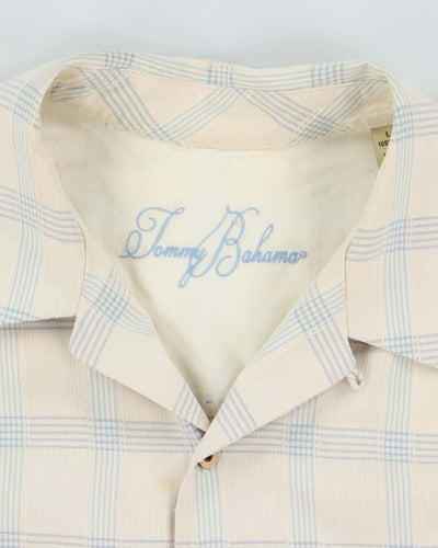 Vintage Tommy Bahama Checked Silk Hawaiian Shirt - L