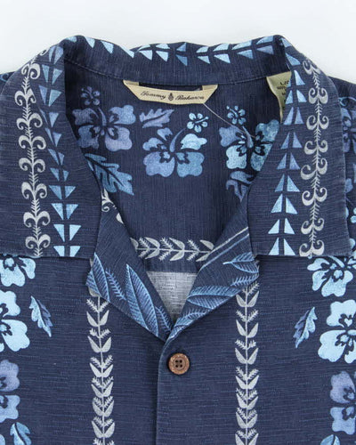 Vintage Tommy Bahama Blue Patterned Hawaiian Shirt - L