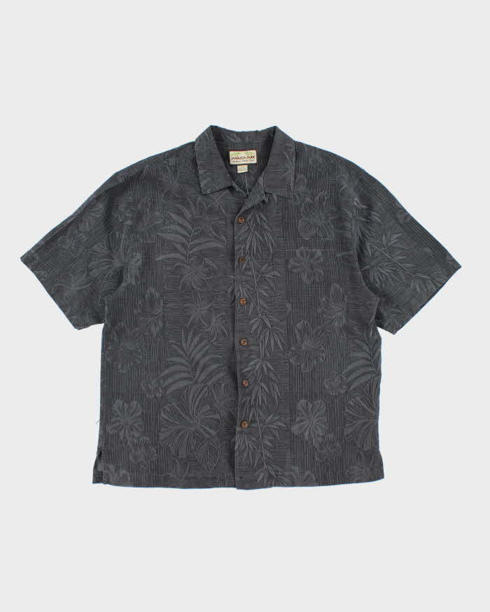 Vintage Jamaica Jaxx Embossed Floral Hawaiian Shirt - L