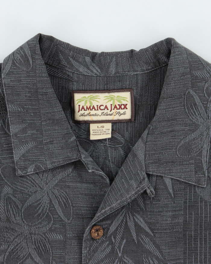 Vintage Jamaica Jaxx Embossed Floral Hawaiian Shirt - L
