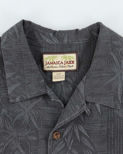 Vintage Jamaica Jaxx Embossed Floral Hawaiian Shirt - L