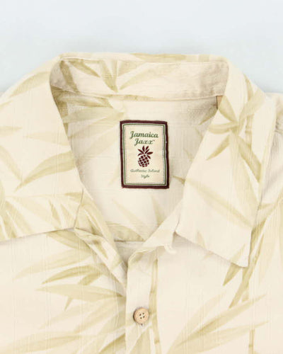 Vintage Jamaica Jaxx Patterned Palm Trees Hawaiian Shirt - L