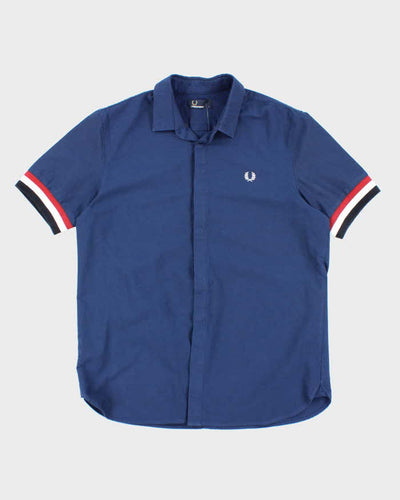 Vintage Fred Perry Small Crest Striped Short-Sleeved Shirt - L
