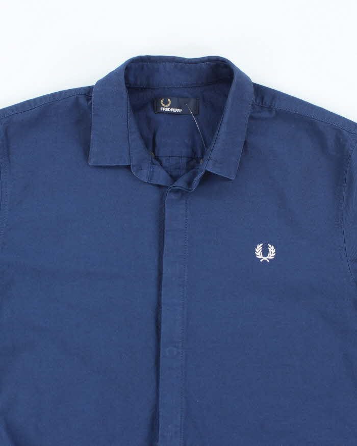 Vintage Fred Perry Small Crest Striped Short-Sleeved Shirt - L