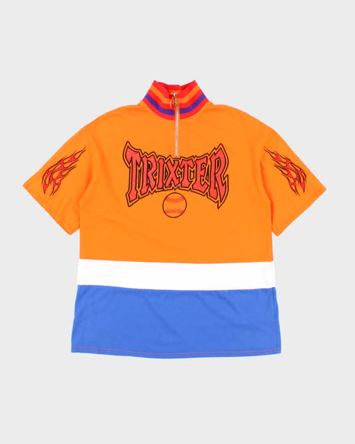 Vintage 90's Trixter Baseball Logo Quarter Zip Shirt - L