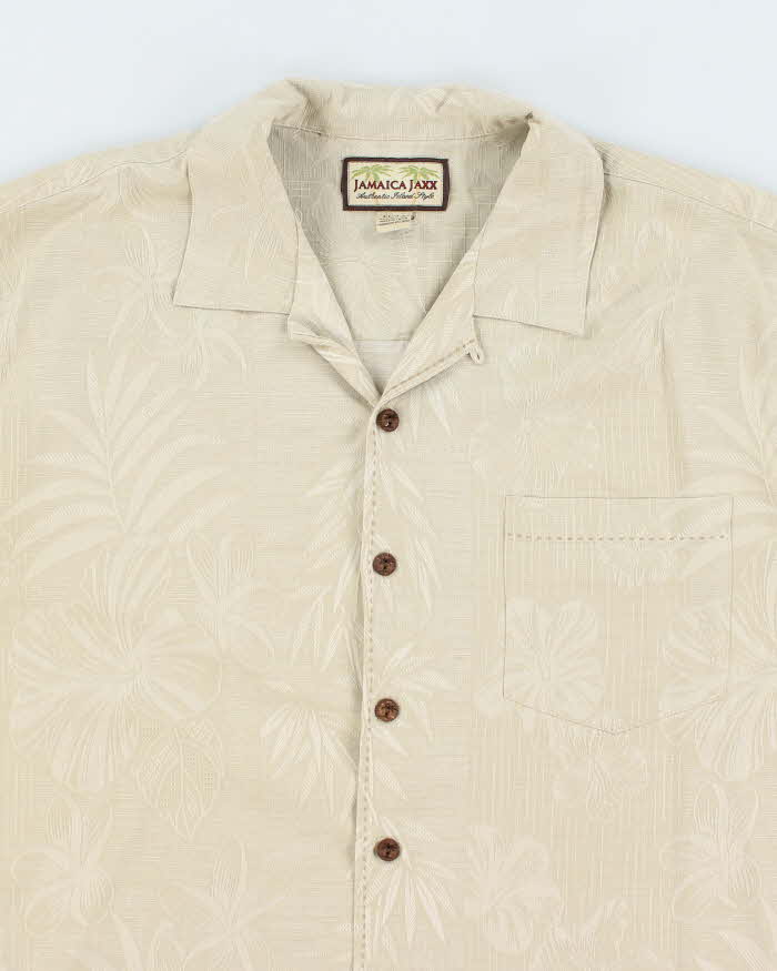 Vintage 2000's Jamaica Jaxx Embossed Floral Hawaiian Shirt - XL