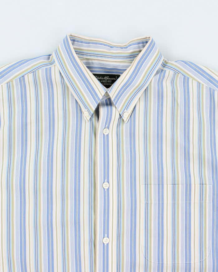 Vintage Eddie Bauer Striped Wrinkle Resistant Shirt - L