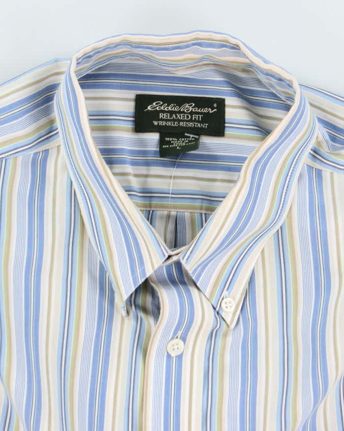 Vintage Eddie Bauer Striped Wrinkle Resistant Shirt - L