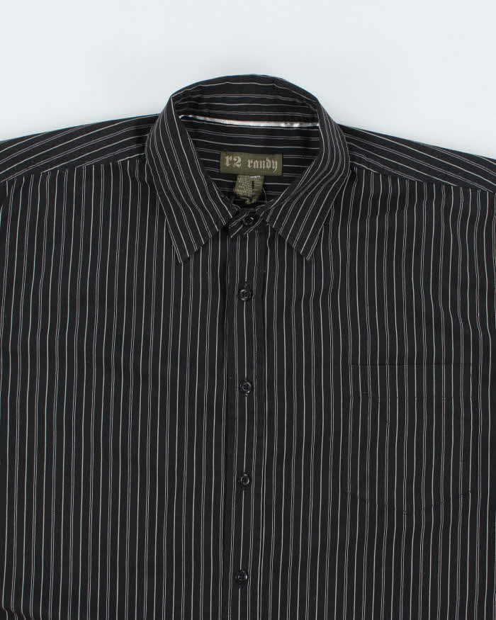 Vintage Y2K R2 Randy Striped Gothic Style T-Shirt - XL