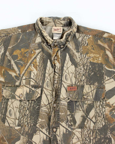 Vintage 2000's Real Tree Camouflage Heavyweight Button Up Shirt - M