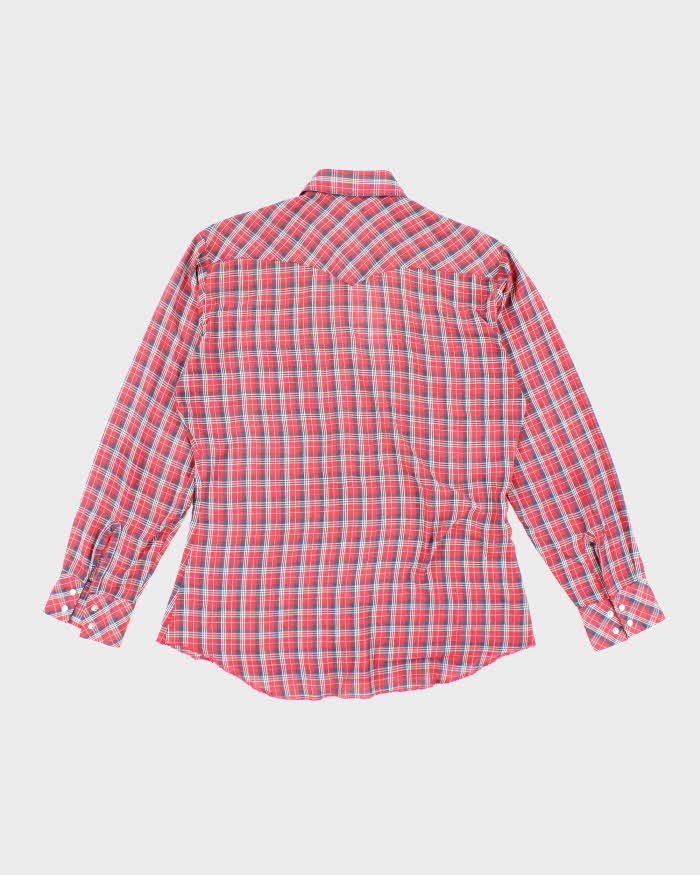 Vintage 90s Wrangler Western Snap Button Shirt - M