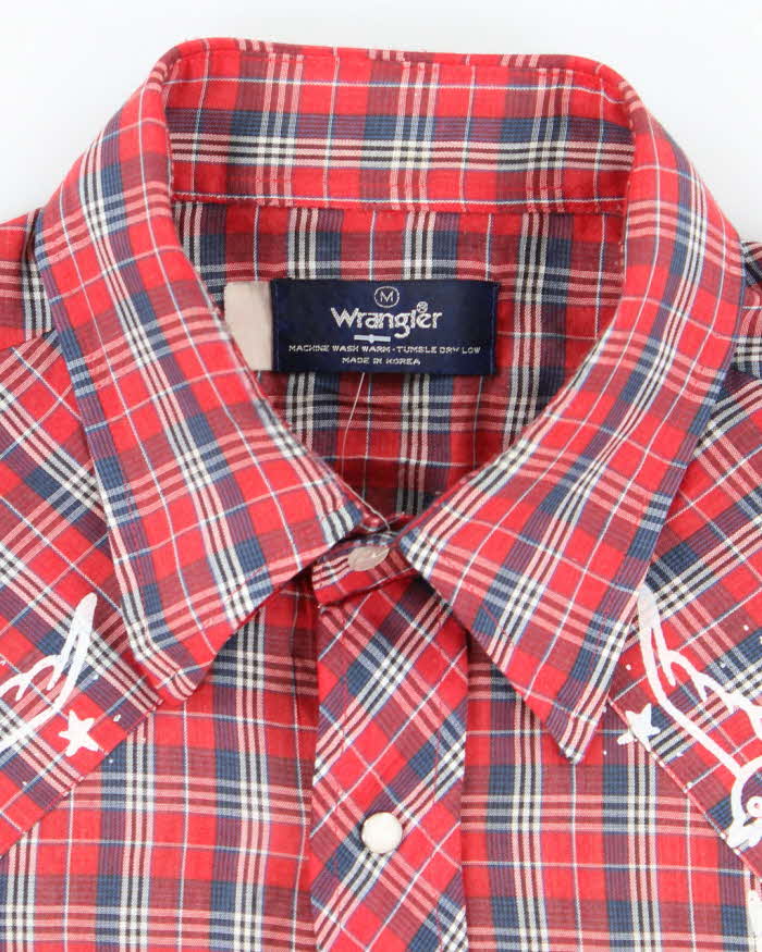 Vintage 90s Wrangler Western Snap Button Shirt - M