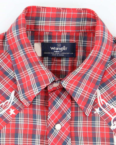 Vintage 90s Wrangler Western Snap Button Shirt - M